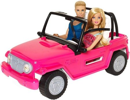 Barbie Plażowy Jeep Lalki + Ken Cjd12
