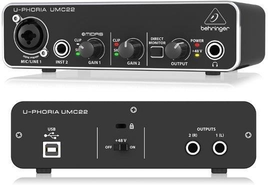Behringer UMC 22 U-Phoria - zdjęcie 1 Behringer UMC 22 U-Phoria