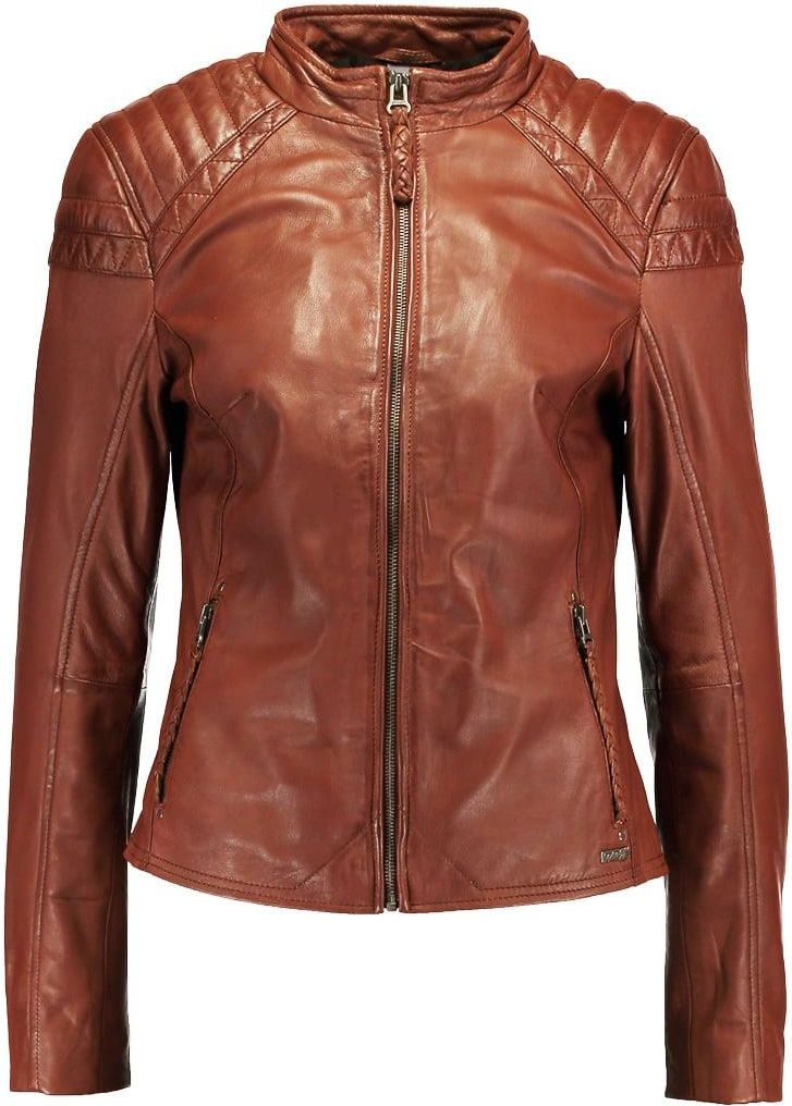 Maze BRIGHTWATER Kurtka skórzana cognac Ceny i opinie maze brightwater kurtka skórzana