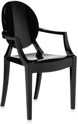 Kartell Krzesło Louis Ghost Nieprzeźroczyste Lśniąca Czerń (4852000000)