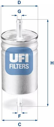 UFI Filtr paliwa 31.611.00