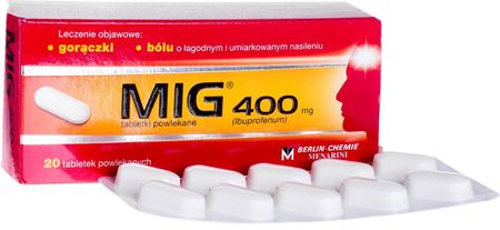 MIG 400 mg, ibuprofenum, 20 tabl.