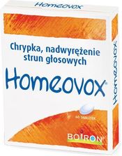 Boiron Homeovox - tabletki powlekane na chrypkę, nadwyrężenie strun głosowych, 60 tabl. - Homeopatia