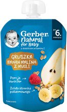 Zdjęcie Gerber Deserek W Tubce Gruszka Banan Malina Z Musli dla niemowląt po 6 miesiącu 80g - Rawa Mazowiecka
