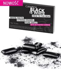Zdjęcie Curaprox Black is White Chewing Gum Wybielająca czarna guma do żucia z węglem 12 szt. - Sosnowiec