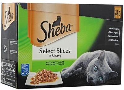 SHEBA Select Slices Mix mięso ryba 12x85g