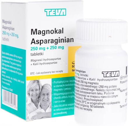 Magnokal Asparaginian 250 mg + 250 mg - 50 tabl