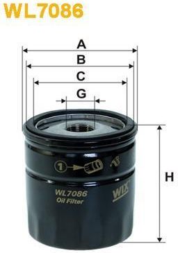 WIX FILTERS  Filtr oleju WL7086