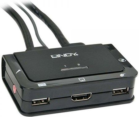 Lindy Switch (przełącznik) KVM - HDMI, USB 2.0 & Audio Lindy 42340 Polska Gwarancja