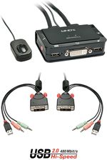 Przełącznik KVM Lindy Lindy 42341 - Przełącznik (Switch) KVM DVI + audio + USB Polska Gwarancja - zdjęcie 1