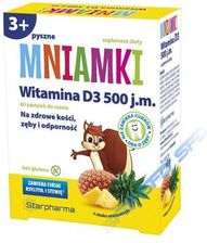 Zdjęcie Starpharma Mniamki Witamina D3 500 j.m 60pastylek - Ścinawa