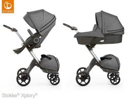 Wózek Stokke Xplory V5 Black Melange Głęboko Spacerowy Fotelik