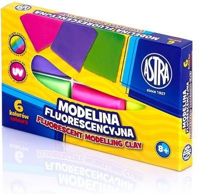 Modelina Fluorescencyjna 6 Kolorów