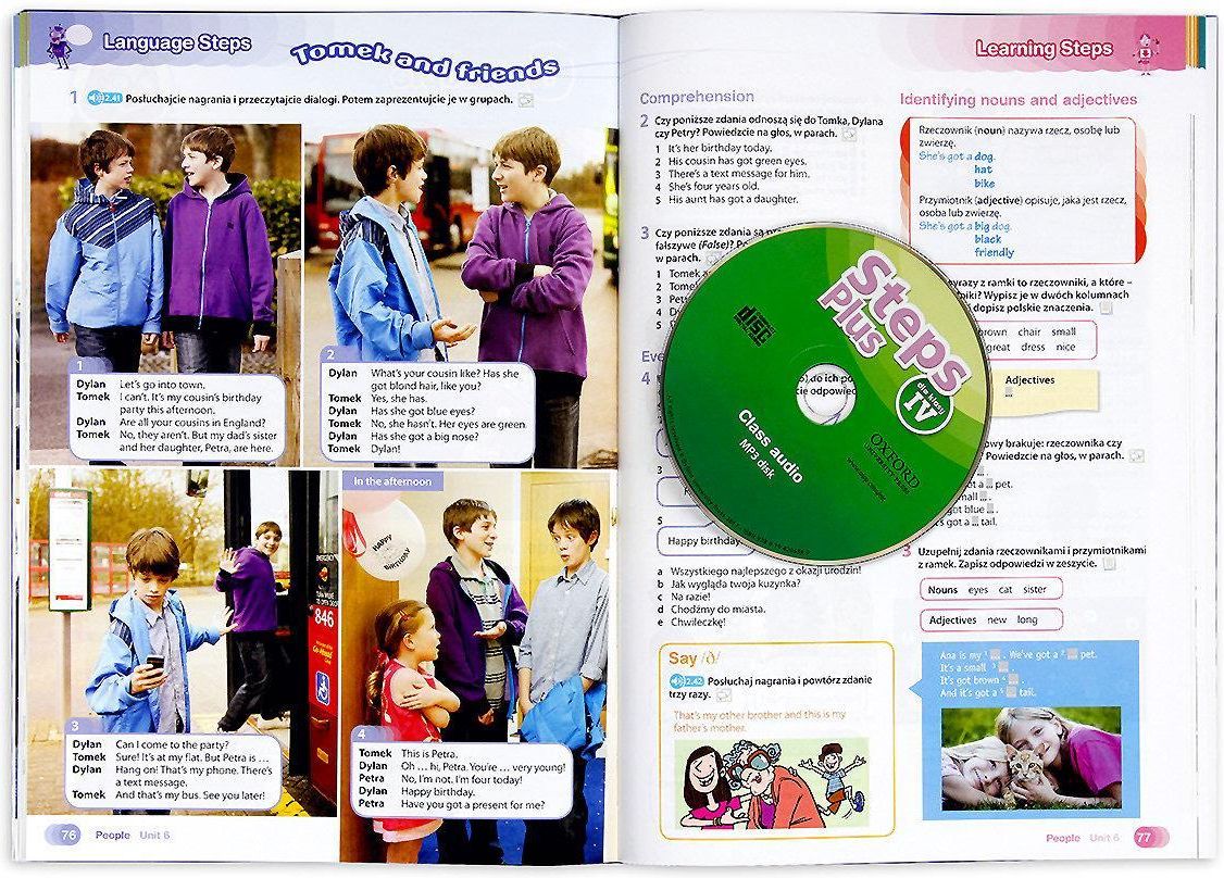 Steps Plus Klasa 6 Cwiczenia Odpowiedzi Nauka angielskiego Steps Plus 4 CB podręcznik wieloletni + CD OXFORD