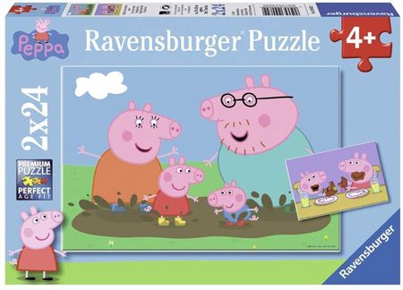 Ravensburger Peppa Zabawa W Błocie Puzzle 2X24 El 090822