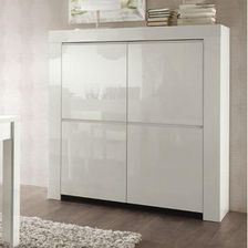 Zdjęcie Fato Luxmeble Amaretto Biała Komoda Wysoka 4D Wysoki Połysk - Lublin