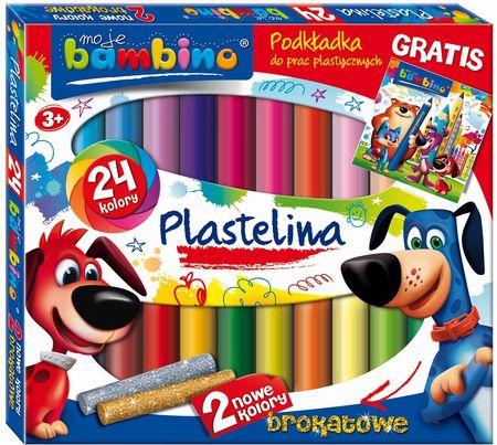 Bambino Plastelina 24 Kolory + Podkładka Do Prac Plastycznych