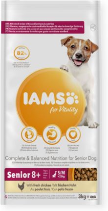 IAMS for vitality senior small medium breed fresh chicken 3kg