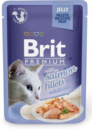 Brit Premium Salmon Fillets For Adult Cats Jelly 85G