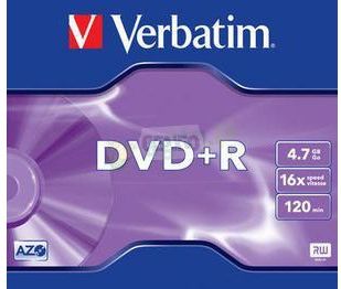Verbatim DVD+R 4.7GB 16x Slim 100szt