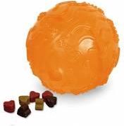 Zabawka Nobby Snack Ball TRP piłeczka na przekąski 10cm Pomarańczowa