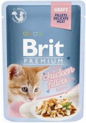 Brit Premium Cat Kitten Chicken Fillets Gravy 85G