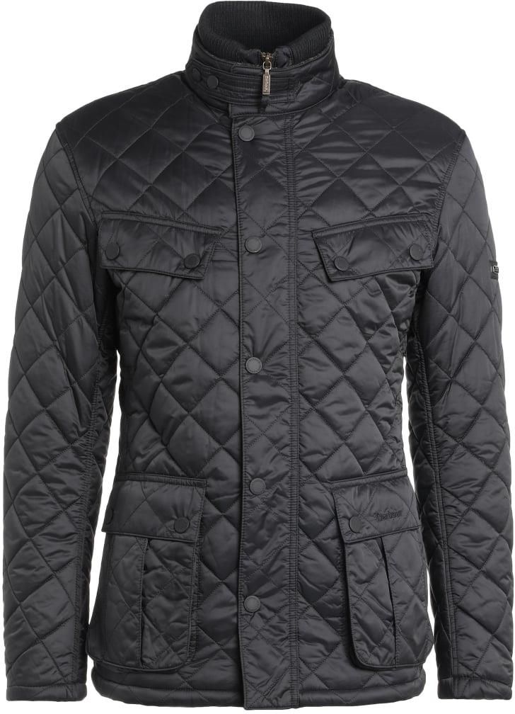 barbour international windshield quilted jacket black