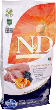 Farmina N&D Grain Free Pumpkin Lamb&Blueberry Puppy Medium/Maxi 12Kg