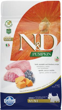 N & D Grain Free Pumpkin Lamb & Blueberry Adult Mini 800G