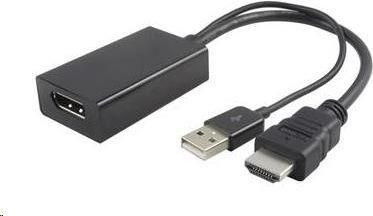 PremiumCord Adapter AV HDMI + USB - DisplayPort czarny (KPORTAD09)