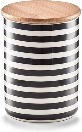 Zeller Ceramiczny Pojemnik Stripes Z Bambusową Pokrywką 580 Ml (B06Xrswtn7)