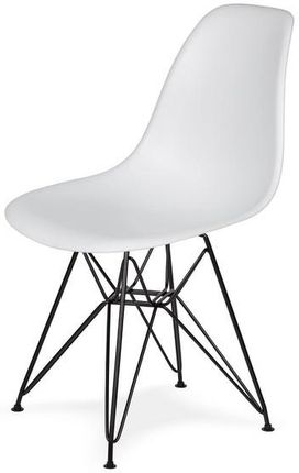 King Home Krzesło Dsr Black Białe 01 Metal Czarna (K-130.White.01.Dsrb)