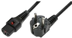 Zdjęcie Assmann IEC LOCK kątowy/IEC C13 M/Ż 1m Czarny (IECEL249S) - Pszczyna