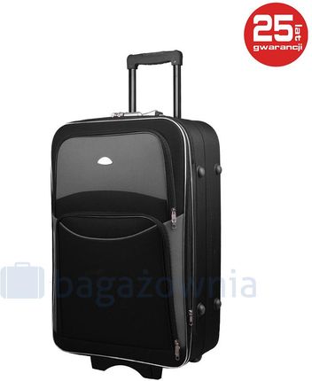 Średnia walizka PELLUCCI 773 M Czarno szara - czarny / szary