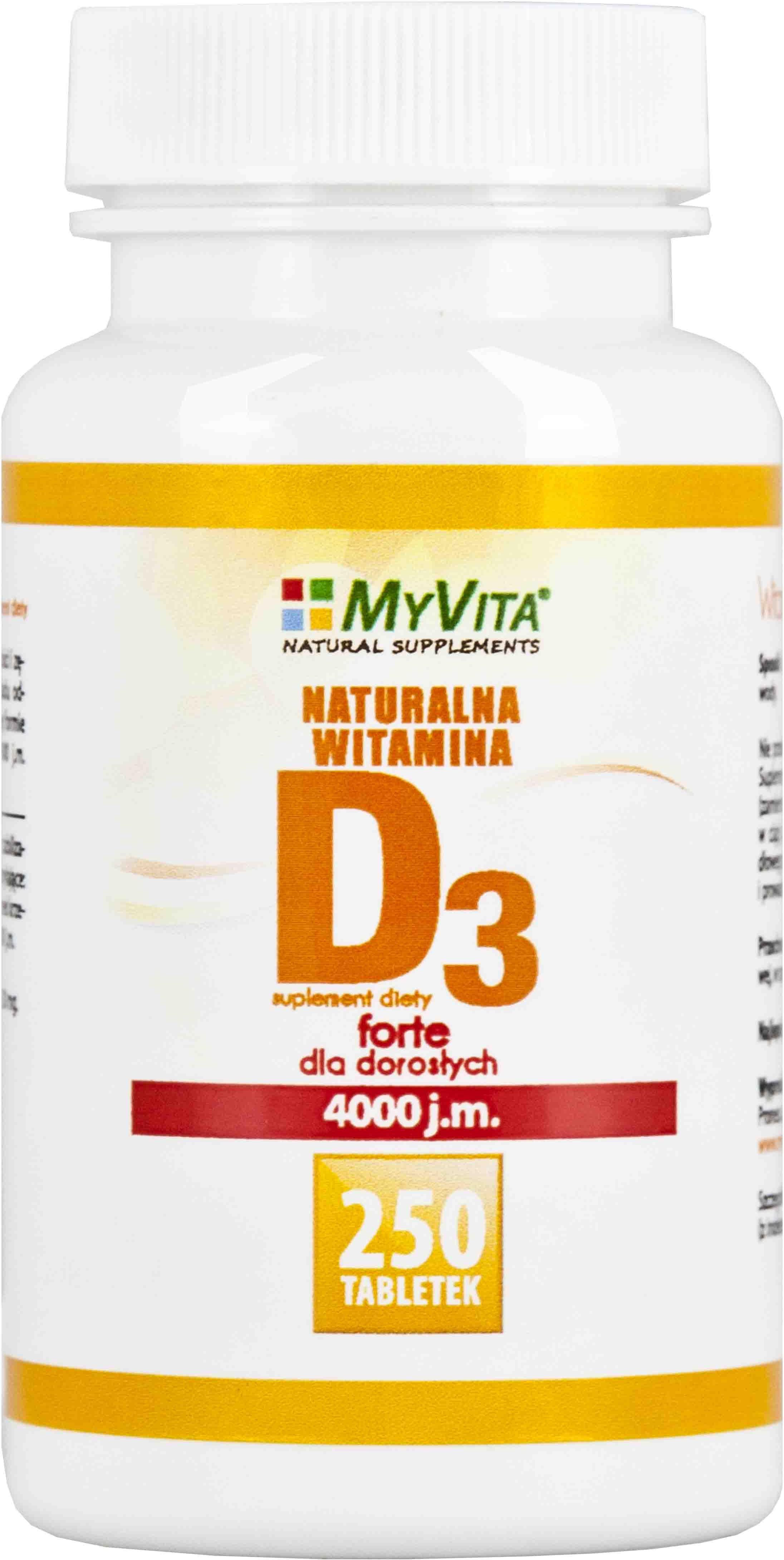 Myvita Witamina D3 Forte D 3 4000iu 250 Tabl