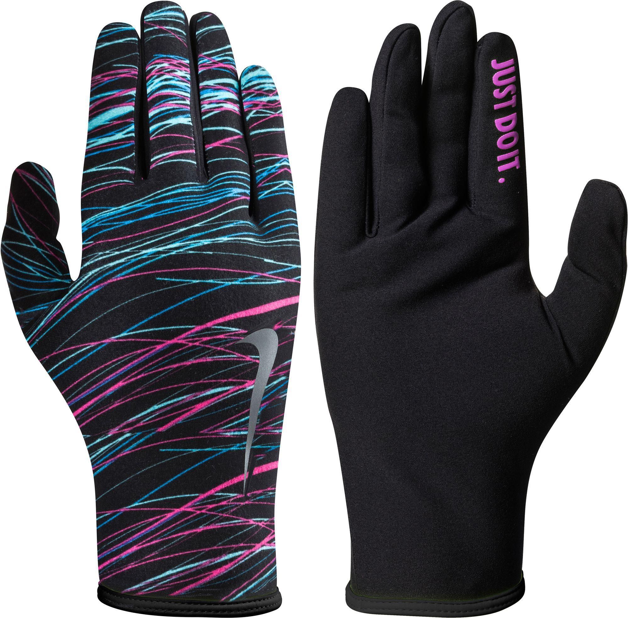 Nike Printed Lightweight Rival Run Gloves 2.0 Kolorr Black Silver