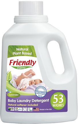 Friendly Organic, Płyn do prania ubranek dziecięcych, lawendowy, 1,567L 