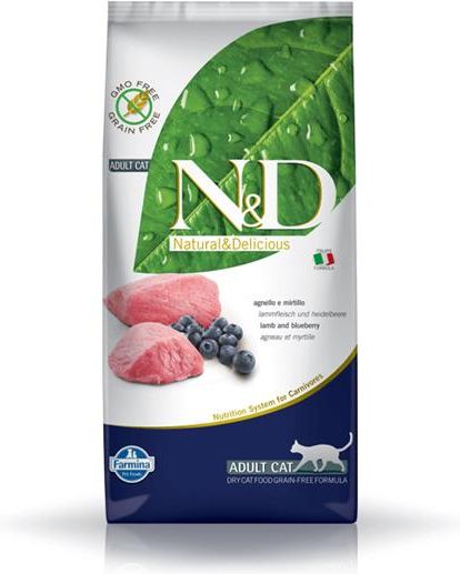 Farmina N&D Lamb & Blueberry Adult Cat 5kg - zdjęcie 2 Farmina N&D Lamb & Blueberry Adult Cat 5kg