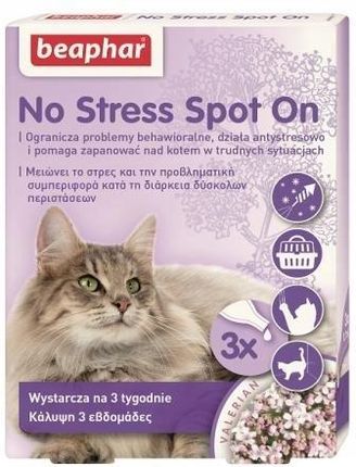 Beaphar No Stress Spot On dla kotów 3 pipety