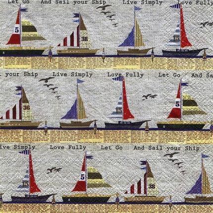 Serwetka do decoupage-statki 6312