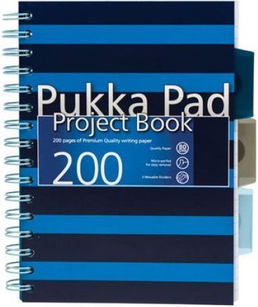 Pukka Pad Project Book Navy a5 200k kratka niebieski 