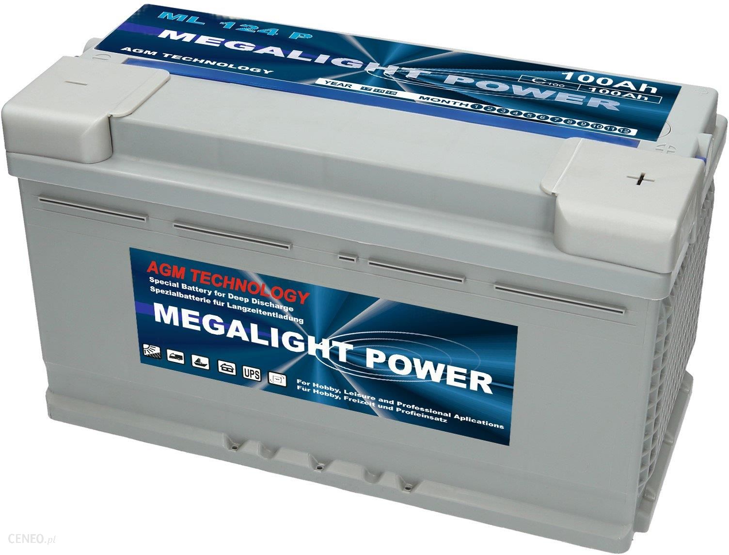 Akumulator Megalight Agm 100Ah Camper, Ups Ceny i opinie