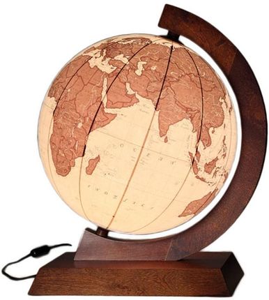Globus 320 Mm Antyczny Podświetlany Drewno Prezent