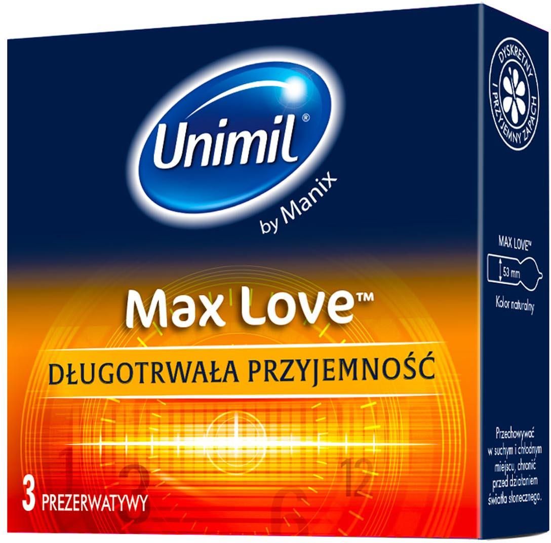 Unimil Max Love 3 Prezerwatywy Opóźniające Ceneopl 