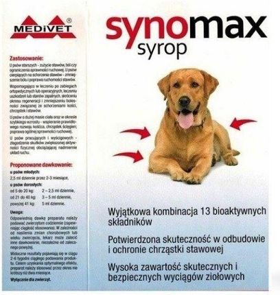 Synomax Bio-Vet preparat na stawy kości psa 275ml
