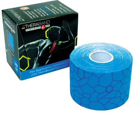 Thera Band taśma taping Kinesio 5cm x 25,4 cm niebiesko - niebieska