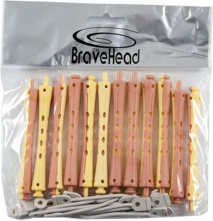 Bravehead Wałki Do Trwałej Ondulacji Żółto-Różowe 8Mm 1op