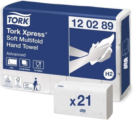 Tork Xpress Ręczniki papierowe Multifold H2 Advanced 21 bind (120289)