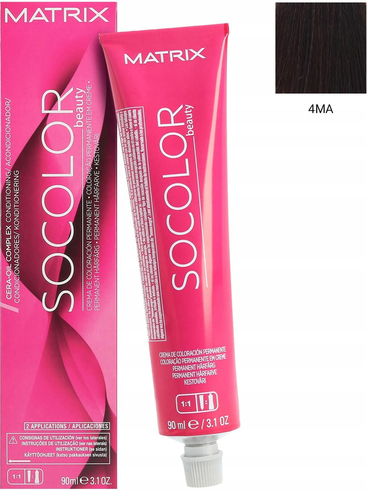 4mr Color Matrix Socolor Beauty Farba Do Włosów Kolor Farby Mocha 4Mr 90ml ...