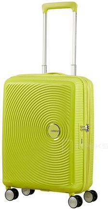 American Tourister Soundbox Spinner 55 EXP mała walizka kabinowa z poszerzeniem - Tropical Lime